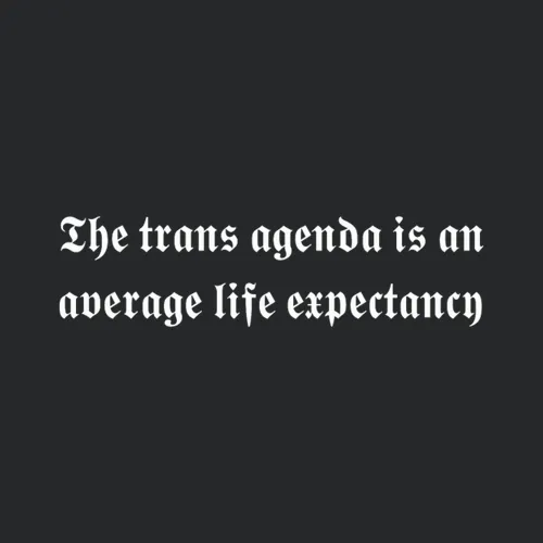 The Trans Agenda Is An Average Life Expectancy
