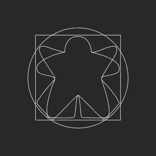 Vitruvian Meeple Funny Board Game Meeple Da