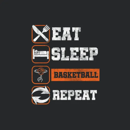 Eat Sleep Basketball Repeat Basket Ball Ring