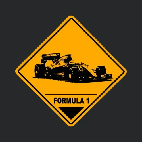 Formula One Racer Road Sign