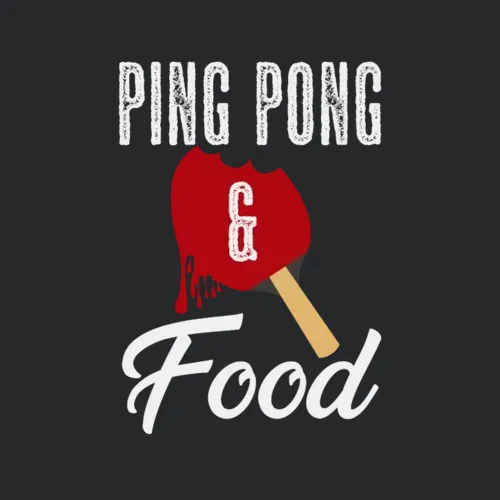 Ping Pong And Food Or Table Tennis Racket Foodie