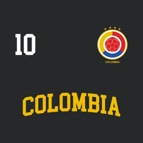 Colombia Soccer No 10 Colombian Flag Camiseta Fut