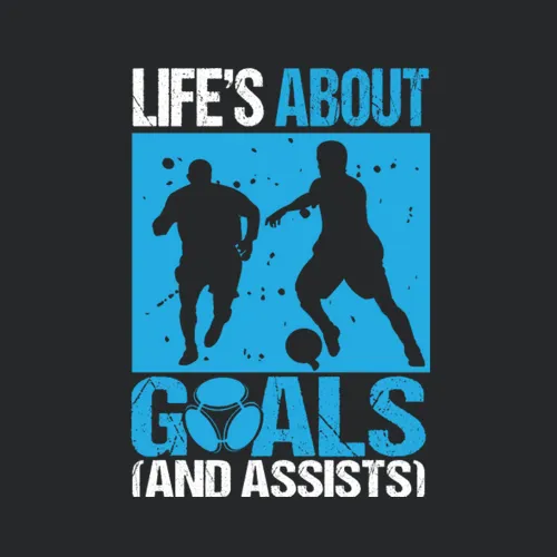 Lifes About Goals Soccer Player Boys Kids Youth