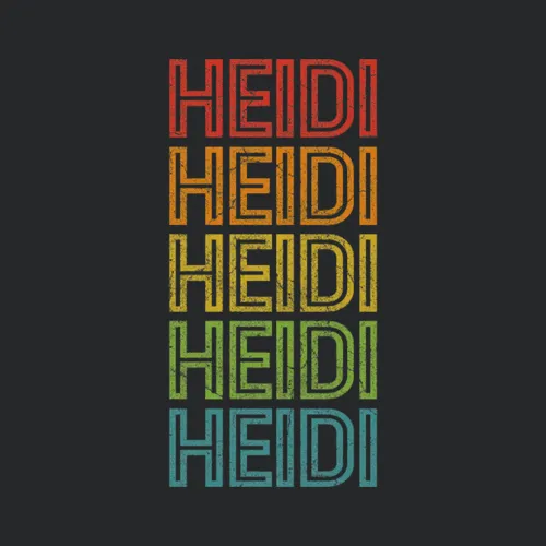 Heidi First Name Birthday Gift Fitted Scoop