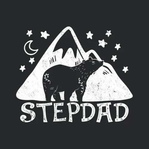 Stepdad Bear Floral Cute Gift Mothers Fathers Day