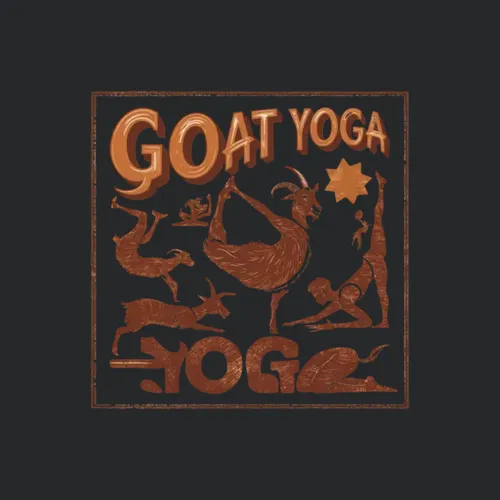 Funny Goat Yoga Hard Pose Poster