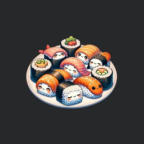 Adorable Kawaii Sushi Characters