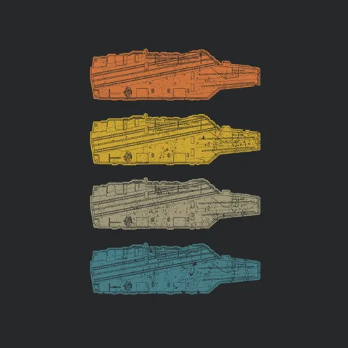 Retro Aircraft Carrier Military Vintage Warshipret