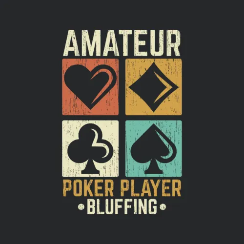 Amateur Poker Player Bluffing Casino Gambling
