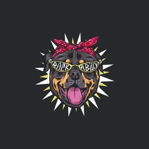 Rottweiler Rock A Billy Dog Pet Canine Dog