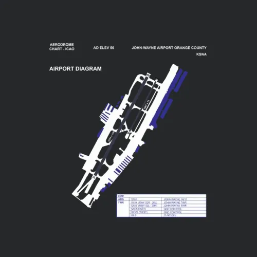 Orange County John Wayne Airport Diagram Sna Fly