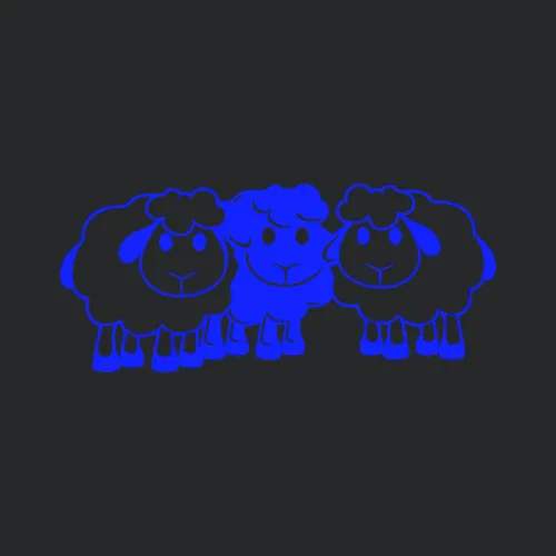 Black Sheep 3 Small Friends Team Crew Sheep Cute