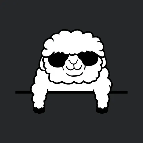 Happy Sheep Behind Fence Wall Cool Cute Sunglasses