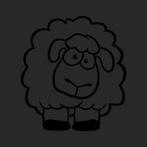 Small Sheep Looks Stupid Cute Curious Cartoon Cool