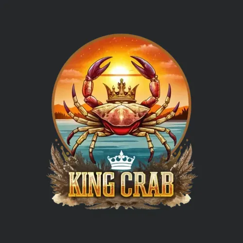 King Crab Royal Crown Sunset Vintage Style