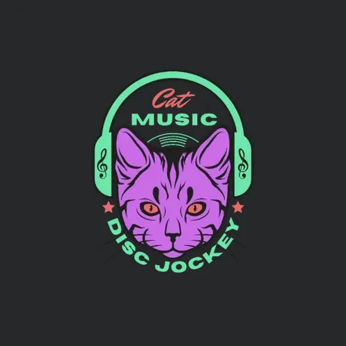 Cat Dj Headphones Music Lover Design