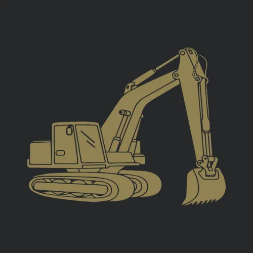Excavator Silhouette Equipment Operator Constructi