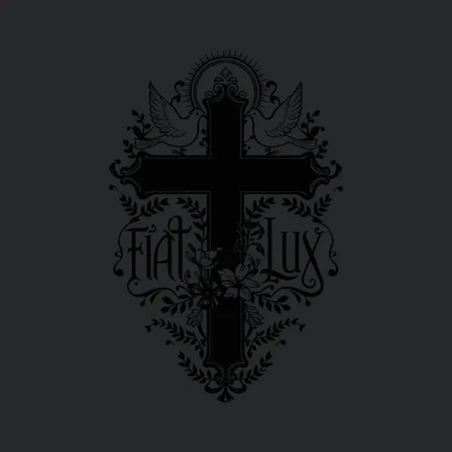 Fiat Lux Or Latin Faith And Light Floral Cross