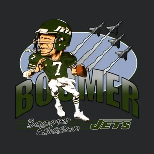 Boomer Esiason Retro Football Caricature