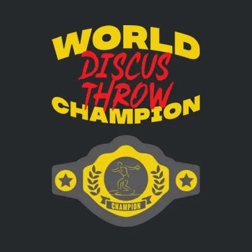 Discus Throw World Champion Belt Funny Sports Hobby