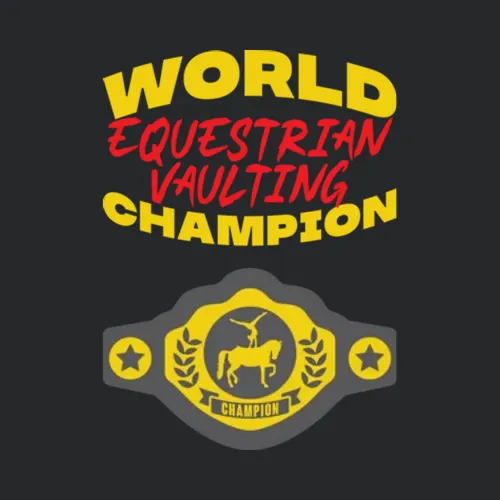 Equestrian Vaulting World Champion Belt Funny Sports Hobby
