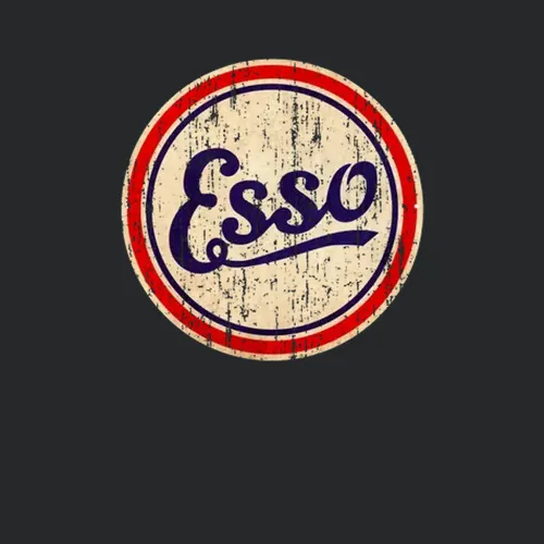 Esso Gas Station Automobile Car Truck Motorcycle Auto Parts Cool Distressed Brand Logo Emblem