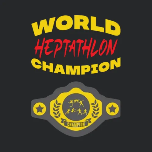 Heptathlon World Champion Belt Funny Sports Hobby