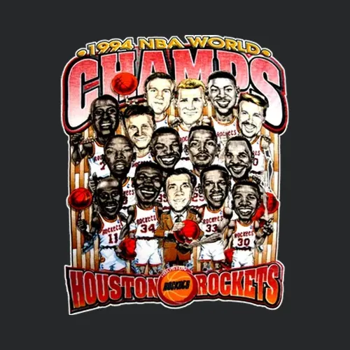 Houston Rockets 1994 Champs Caricature Team