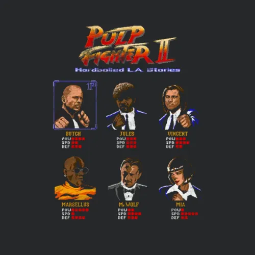 Pulp Fighter 2 Hardboiled La Stories Funny Pulp Fiction Parody Worn Lo