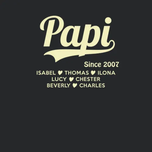 Papi Since Custom Date With Grad Kid Names