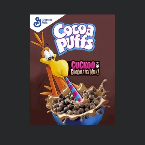 Cocoa Puffs Box Greatest Cereal Of All Time Breakfast Fan Foodie Baby