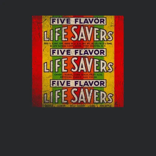 Five Flavor Life Savers Candy Retro Look