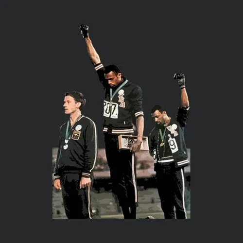 John Carlos Tommie Smith Black Power Salute 1968 Summer Olympics T Shi