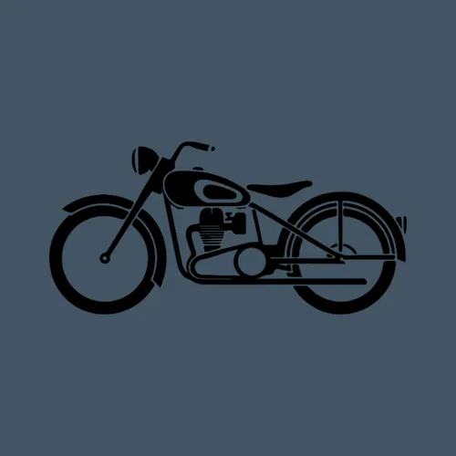 Vintage Motorcycle Old School Rider