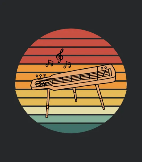 Vintage Pedal Steel Guitar Player Musician