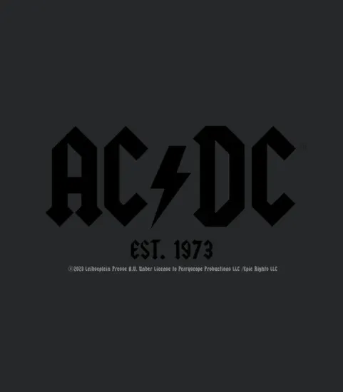 Acdc Black Logo Est 1973