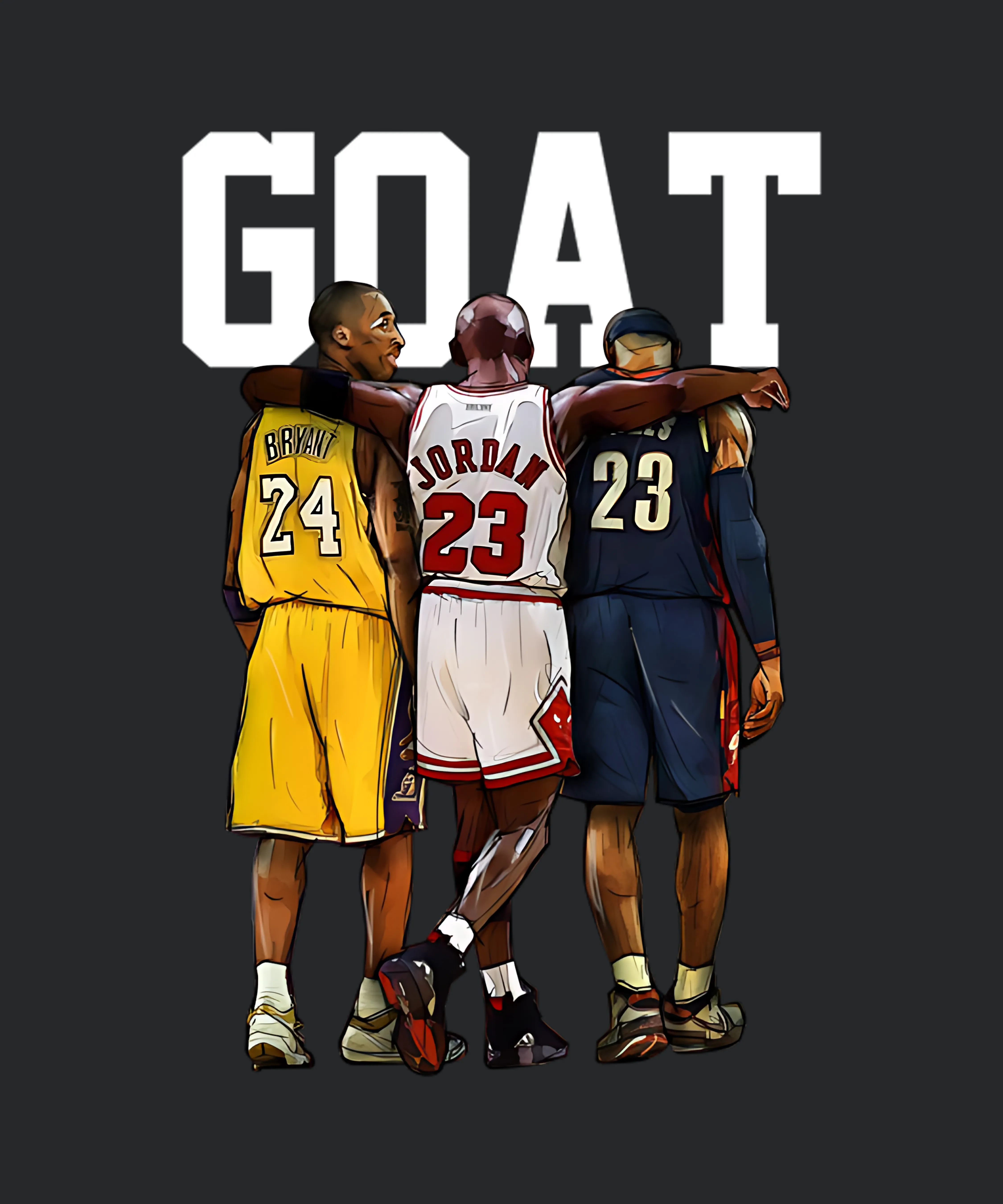 Kobe Lebron Jordan Basketball Goat Legends