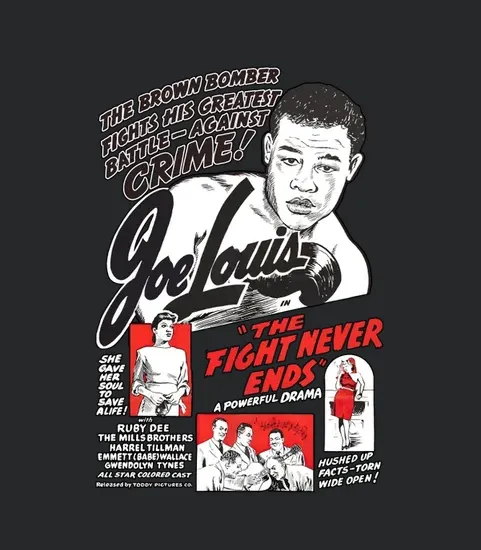 Joe Louis Vintage The Fight Never Ends