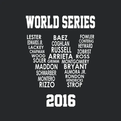 World Series 2016 Cubs Roster Team Names In W Champs