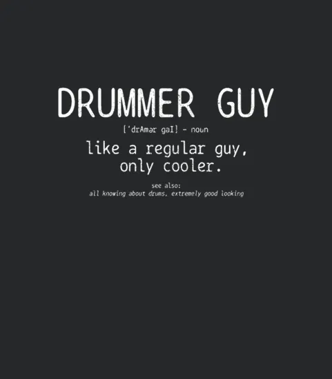 Drummer Guy Gift Vintage Drums Funny