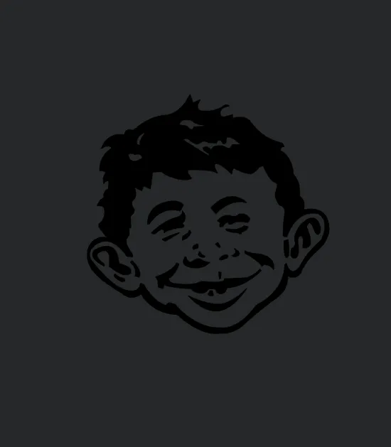 Black Design Alfred E Neuman Mad Magazine