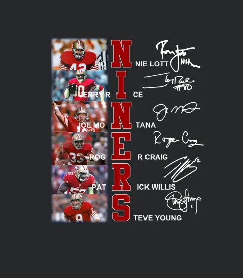 Niners Ronnie Lott Jerry Rice Joe Montana Steve Young Signatures