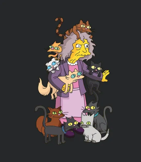The Simpsons Crazy Cat Lady Sweater Longsleeve