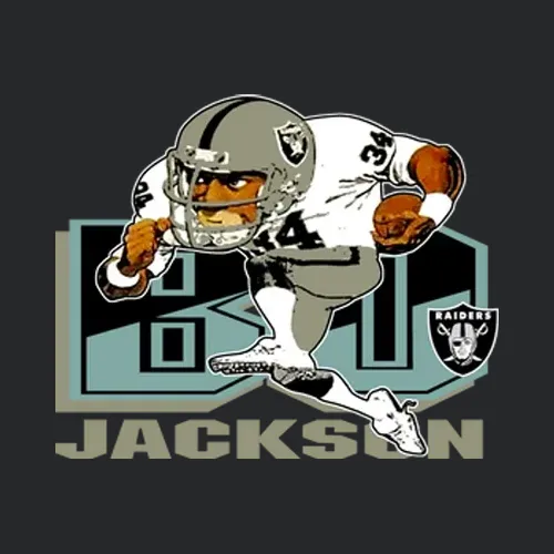 Bo Jackson Retro Football Caricature