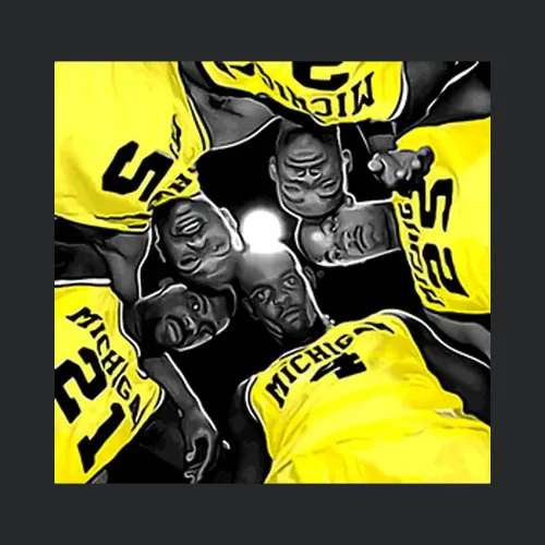 Michigan Fab Five Cool College Basketball