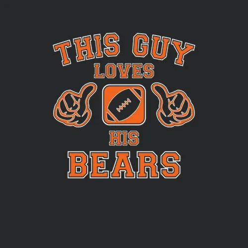This Guy Loves His Chicago Bears Football