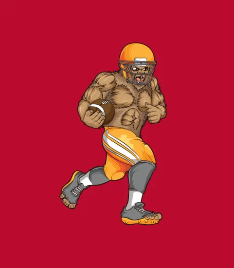 Bigfoot Playing Rugby Football Shirt