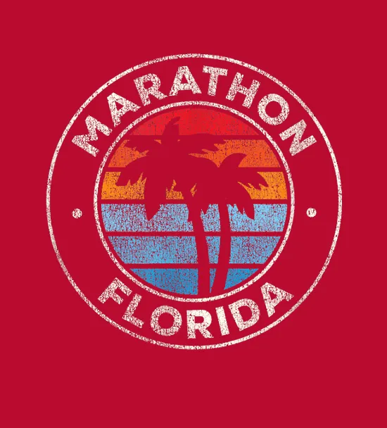 Marathon Florida Fl Vintage Graphic Retro 70s