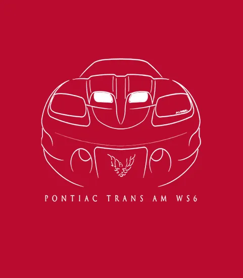Pontiac Trans Am Ws6 Front Stencil White