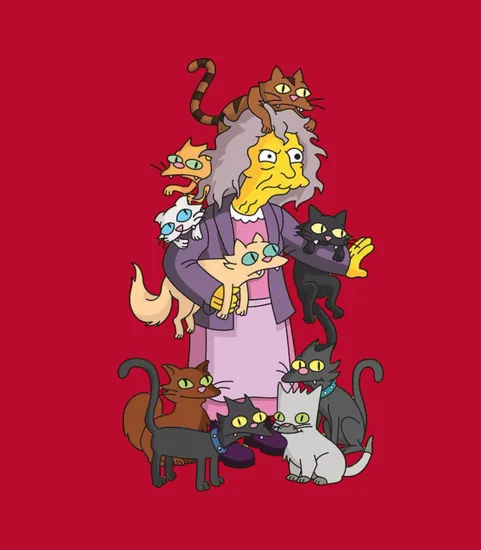 The Simpsons Crazy Cat Lady Sweater Longsleeve